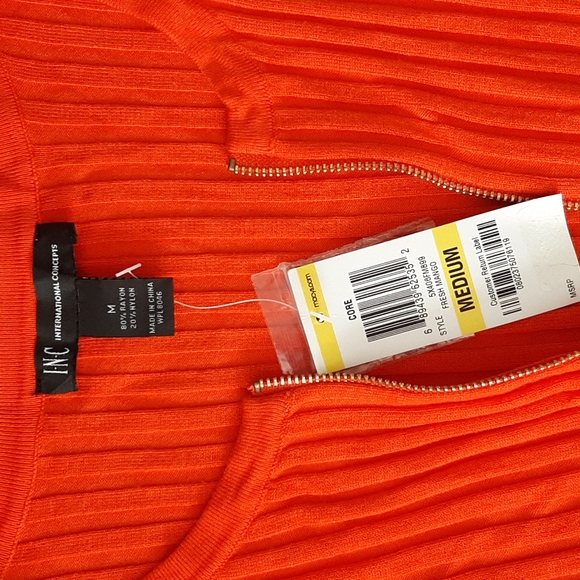 International Concepts I-N-C orange sweater top Size Medium - Picture 8 of 10